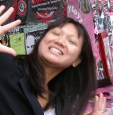 Making a face 
at
the Joytoyz table